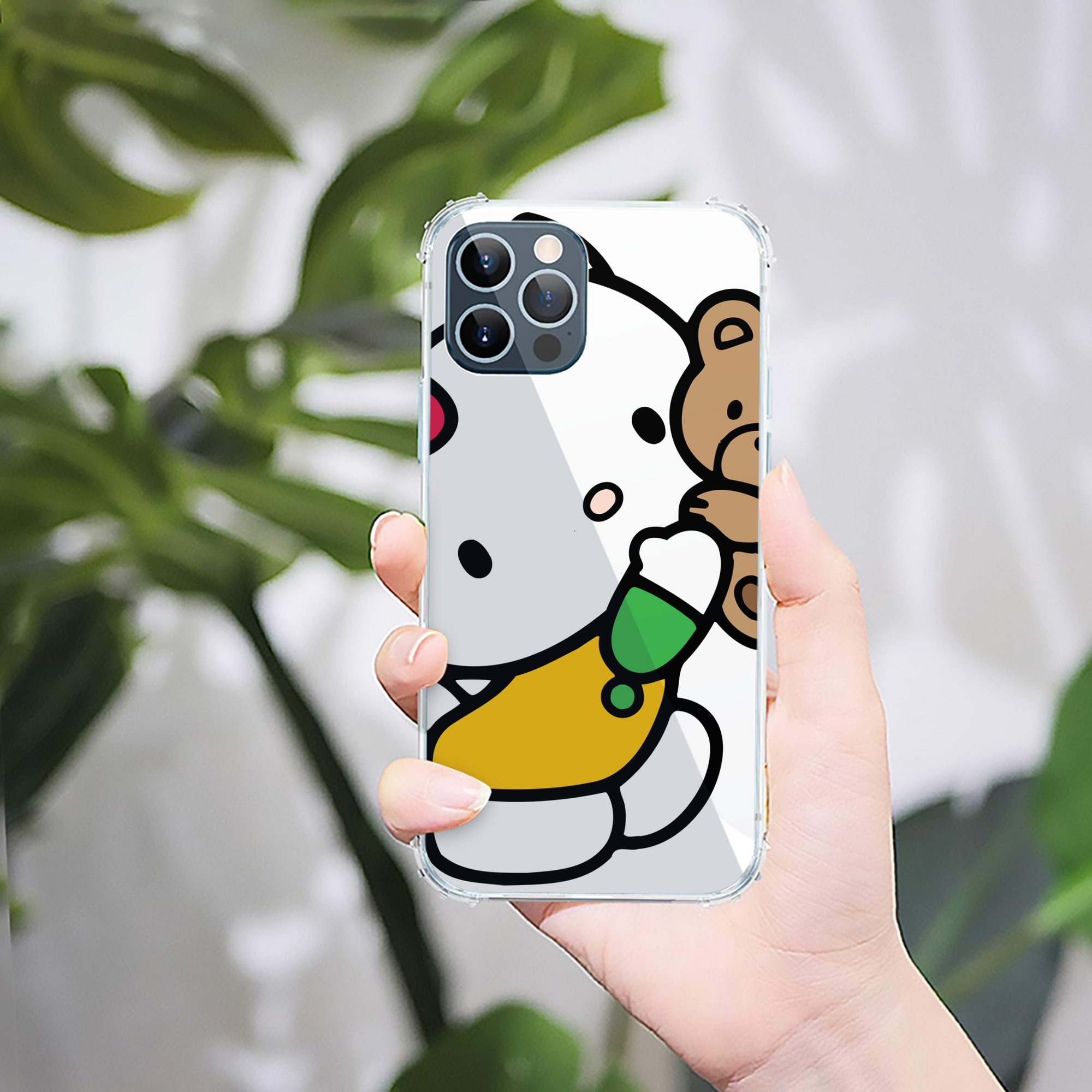 （画像用） Hello Kitty ハローキティ 【iPhone 12シリーズ対応】透明スマホケース（クリアソフトケース）